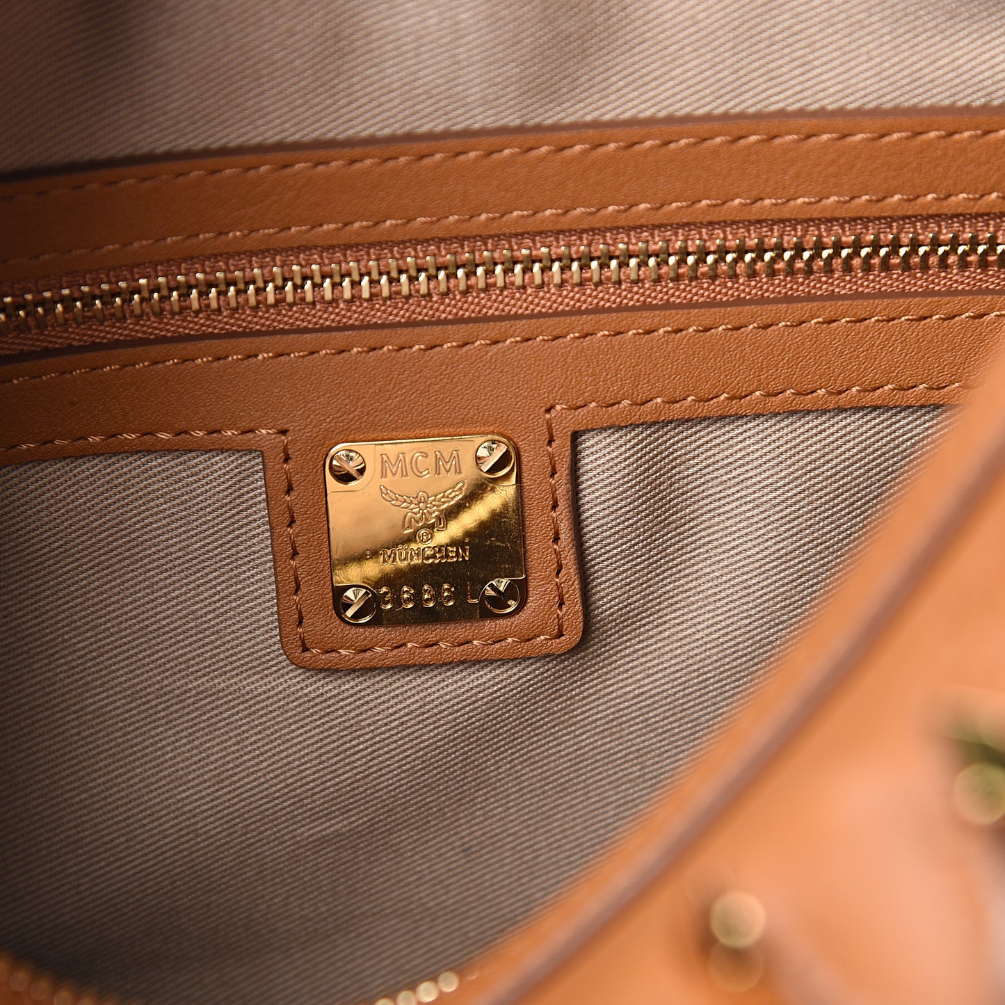 Calfskin Ottomar Monogram Essential Boston Bag Cognac