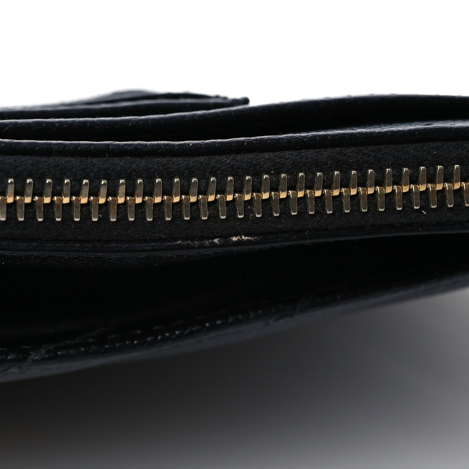 Saint Laurent Grain De Poudre Chevron Monogram Large Bill Pouch Black 8 of 9