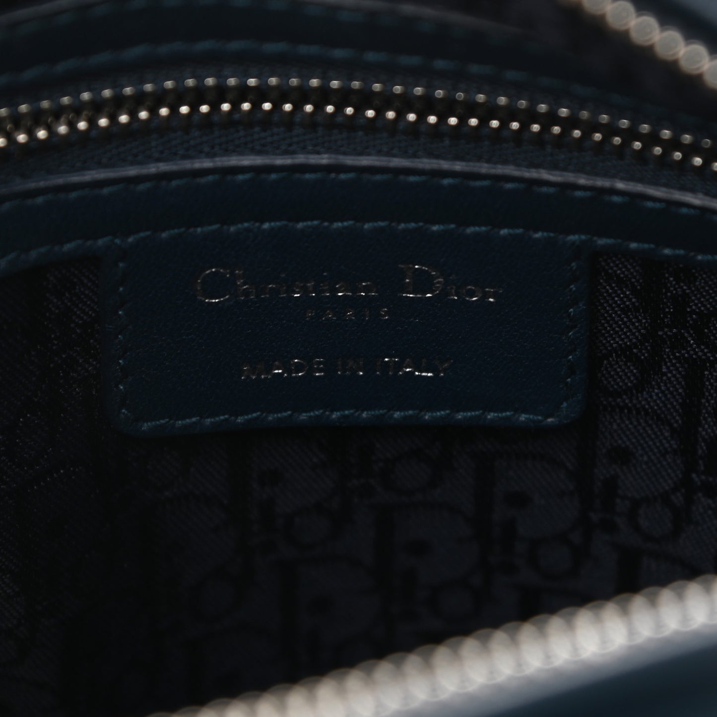 Lambskin Cannage Medium Lady Dior Blue