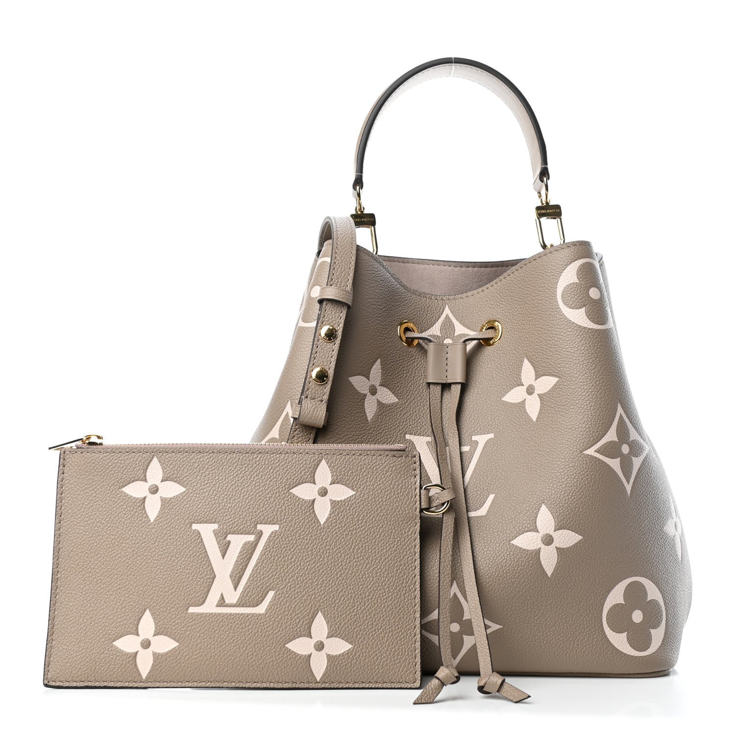 Louis Vuitton Empreinte Monogram Giant Neonoe MM Tourterelle Creme 1 of 4