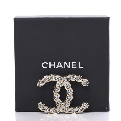Chanel Crystal Pearls Coronation CC Brooch Gold 5 of 5