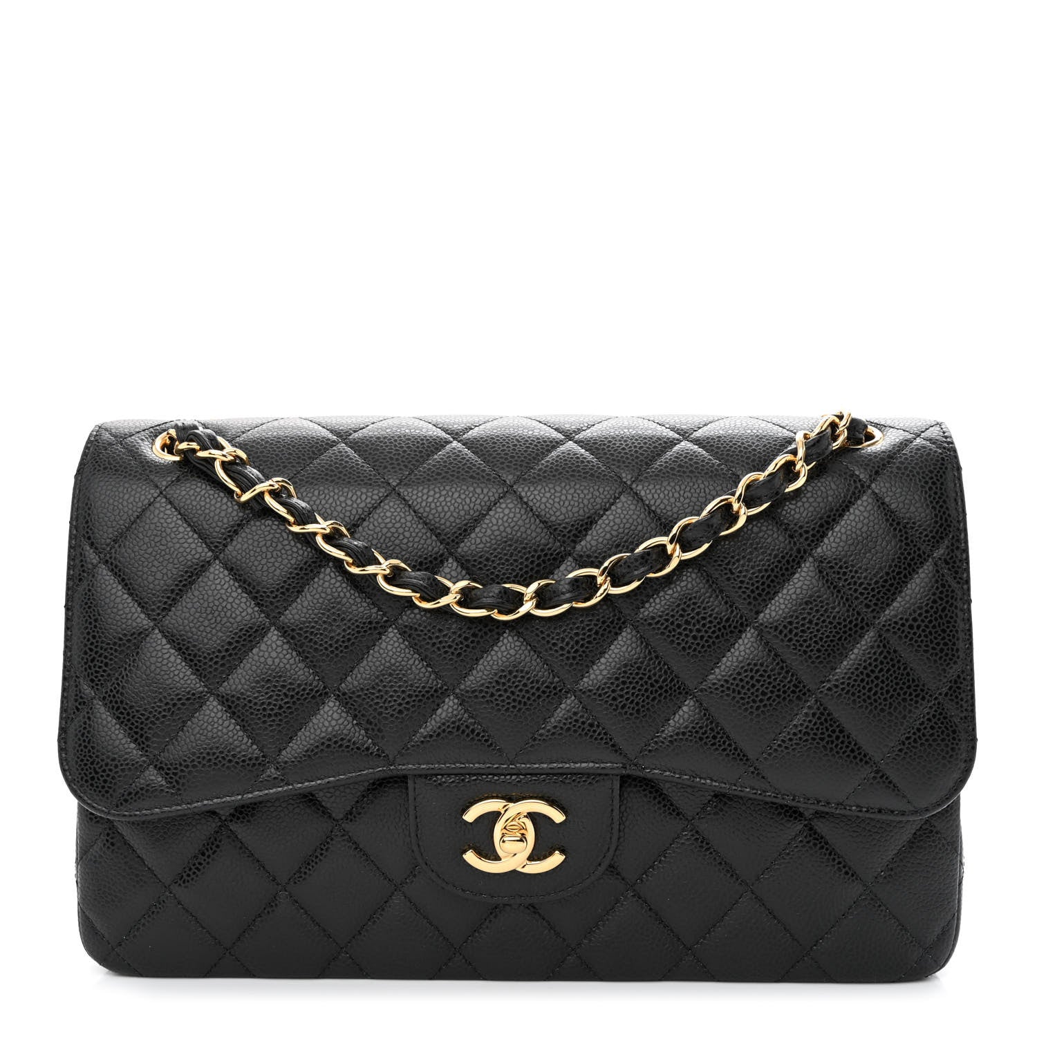 Chanel Caviar Quilted Jumbo Double Flap Black 1 of 10