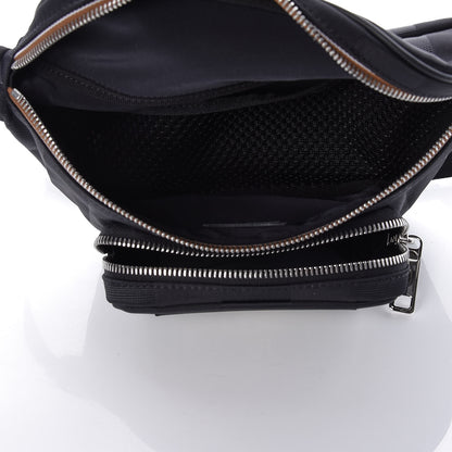 Fendi Nylon Vitello Century Pequin Logo Plate Pocket Belt Bag Black 5 of 7