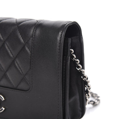 Chanel Sheepskin Quilted Mademoiselle Vintage Wallet On Chain WOC Black 16 of 17