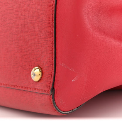 Fendi Vitello Elite Flamingo Regular 2Jours Tote Rosso Fiamma 15 of 16