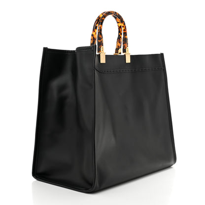 Fendi Vitello King Plexiglass Large Fendi Sunshine Shopper Tote Black 3 of 9