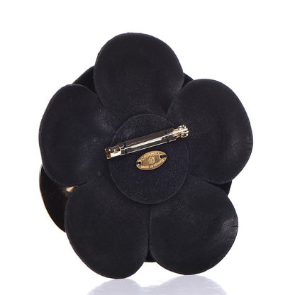 Chanel Lambskin Camellia Brooch Black 3 of 5