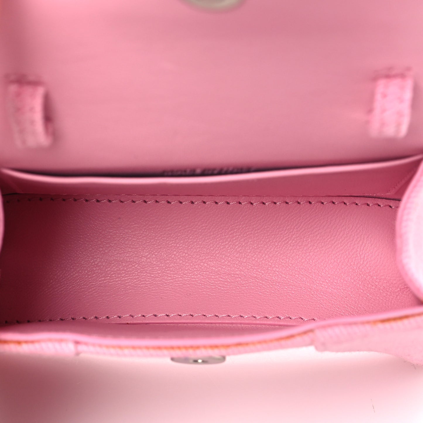 Washed Denim Hourglass Top Handle Bag Mini Denim Pink