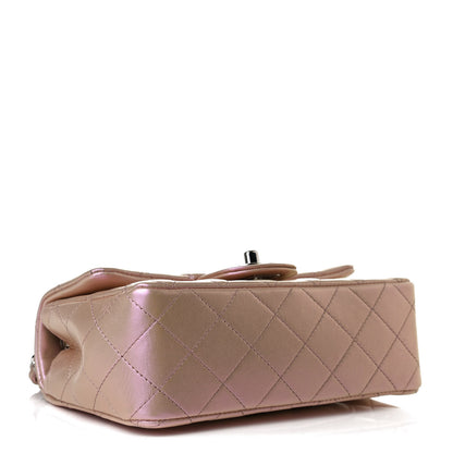 Chanel Iridescent Calfskin Quilted Mini Rectangular Flap Pink 4 of 15