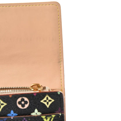 Louis Vuitton Monogram Multicolor Sarah Wallet Black 7 of 8
