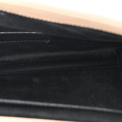 Saint Laurent Grain De Poudre Matelasse Chevron Monogram Envelope Clutch Dark Beige 5 of 8