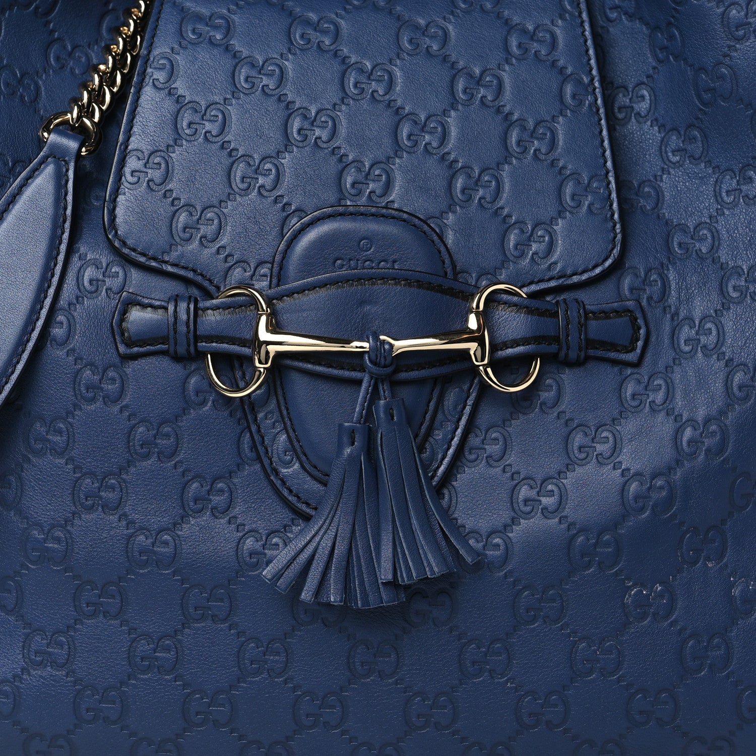Gucci Guccissima Medium Emily Hobo Blue 9 of 11