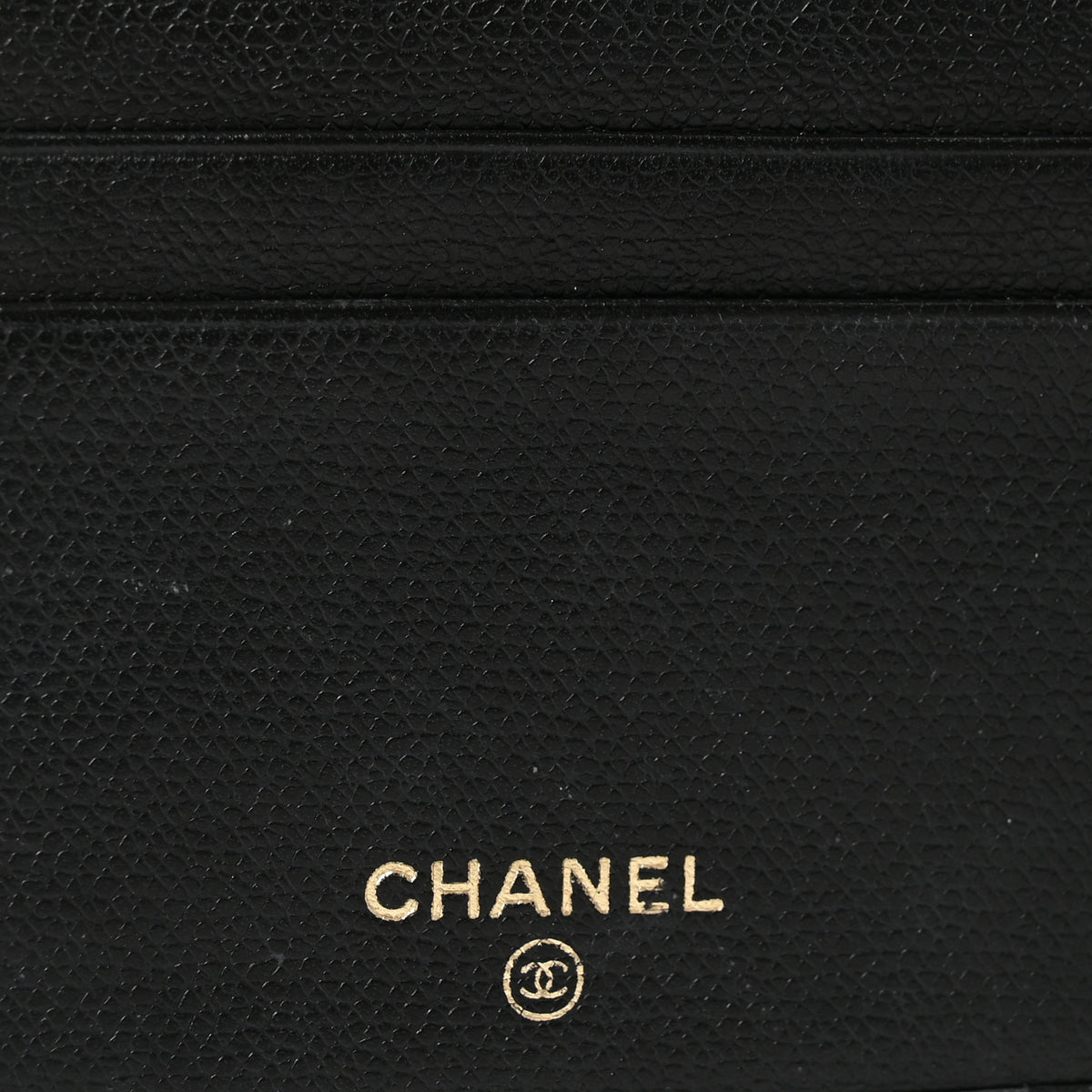Grained Calfskin CC Bifold Wallet Black