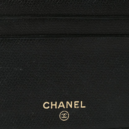 Chanel Grained Calfskin CC Bifold Wallet Black 6 of 7
