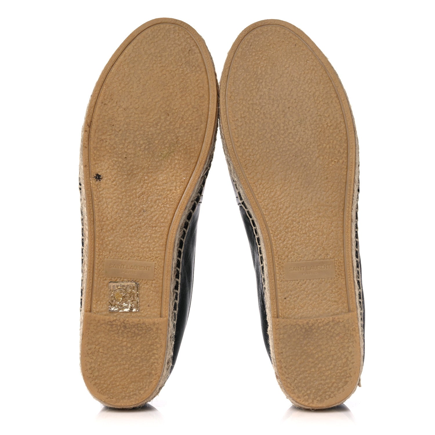 Saint Laurent Lambskin Monogram Espadrilles 38 Black 5 of 9