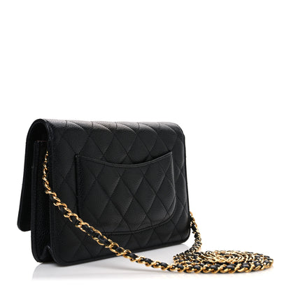 Chanel Caviar Quilted Wallet on Chain WOC Black 3 of 11