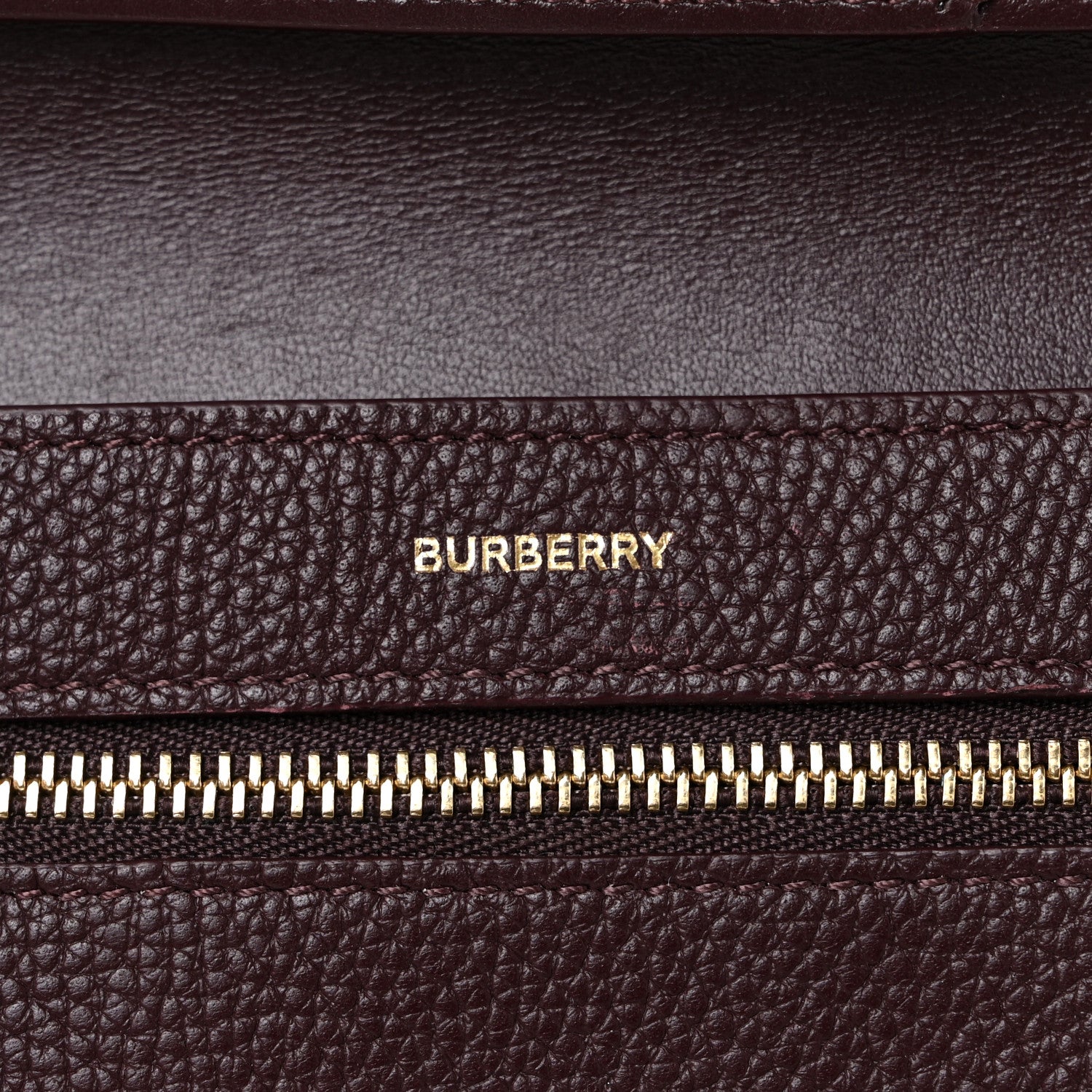 Burberry Grainy Calfskin Monogram Motif Folding Wallet Brown 8 of 9