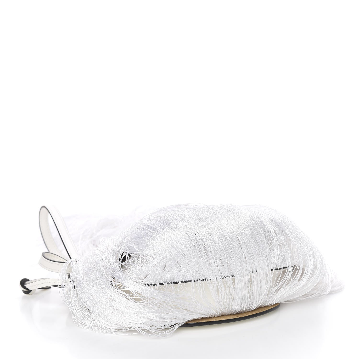 Loewe Calfskin Mini Fringe Gate Crossbody Bag White 5 of 10