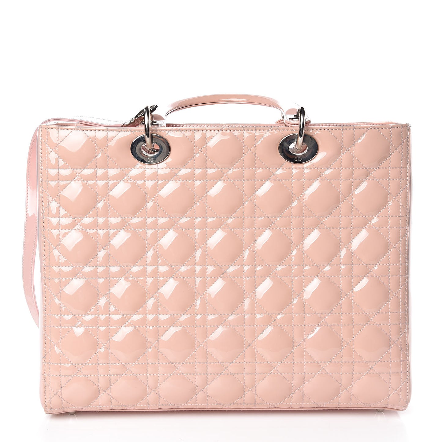 Patent Cannage Large Lady Dior Light Pink