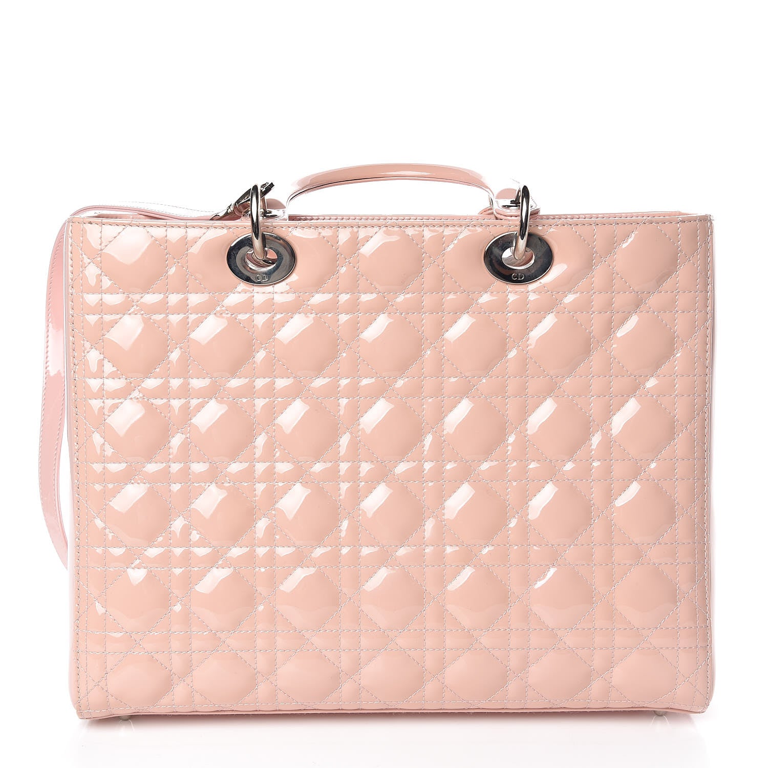 Christian Dior Patent Cannage Large Lady Dior Light Pink 11 of 13