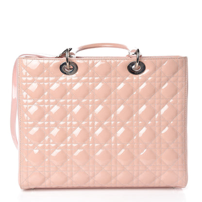 Christian Dior Patent Cannage Large Lady Dior Light Pink 11 of 13