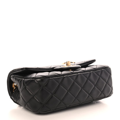 Chanel Lambskin Quilted Mini Rectangular Pearl Crush Flap Black 4 of 9