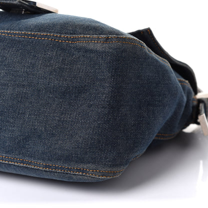 Fendi Denim Mama Baguette Blue 12 of 20