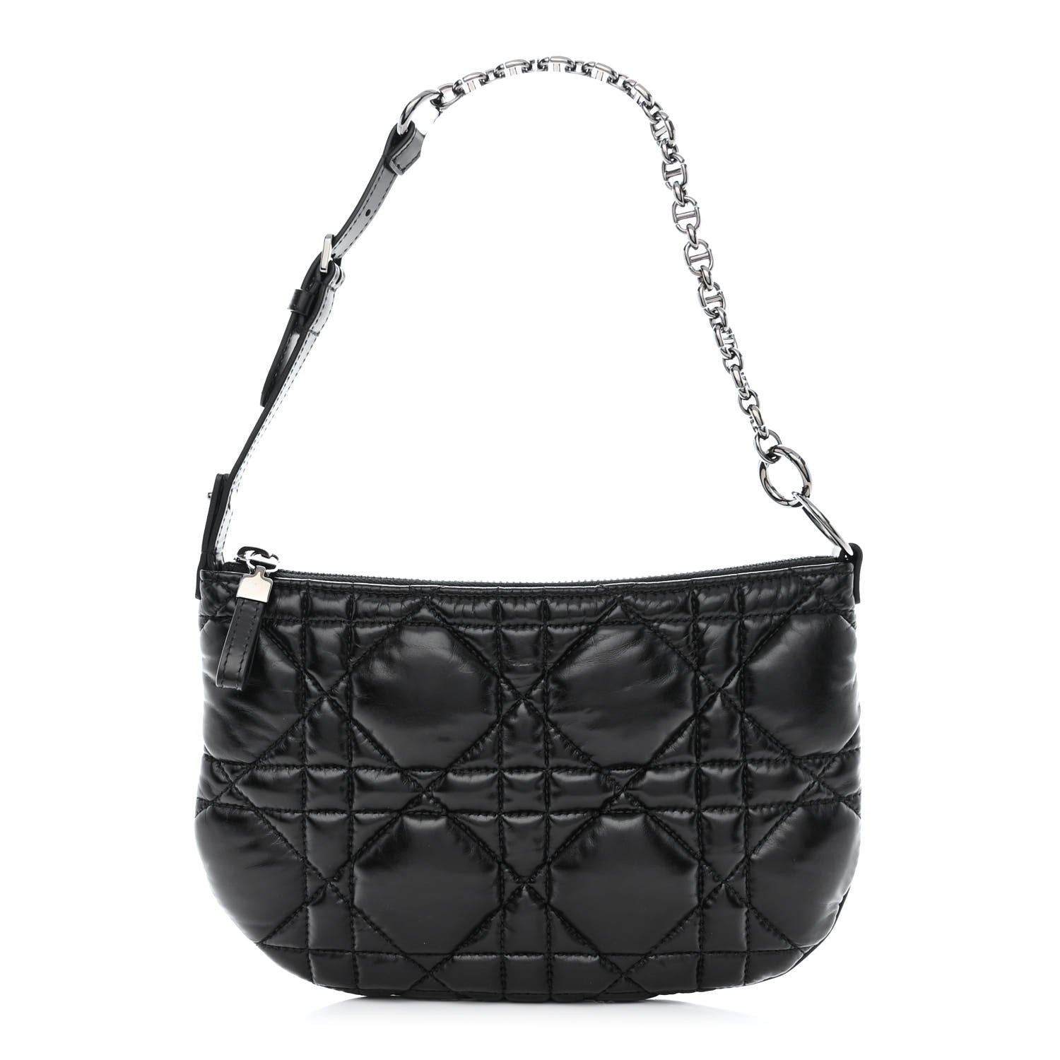 Christian Dior Calfskin Macrocannage Mini Dior Caro Tulip Bag Black 1 of 11