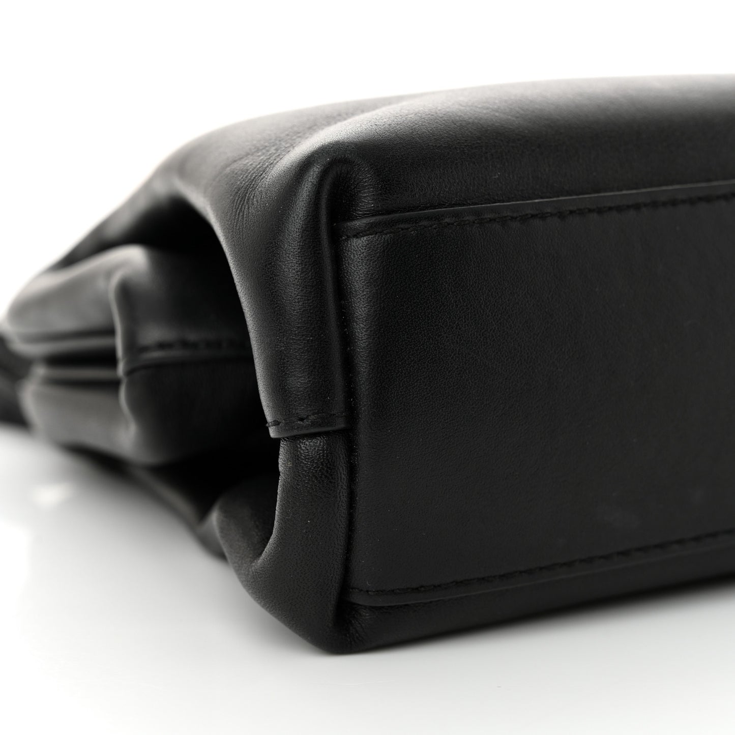 Calfskin Small The Point Triangle Bag Black