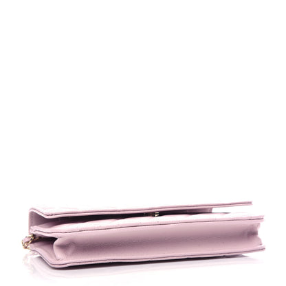 Chanel Caviar Quilted Wallet On Chain WOC Light Pink 4 of 12