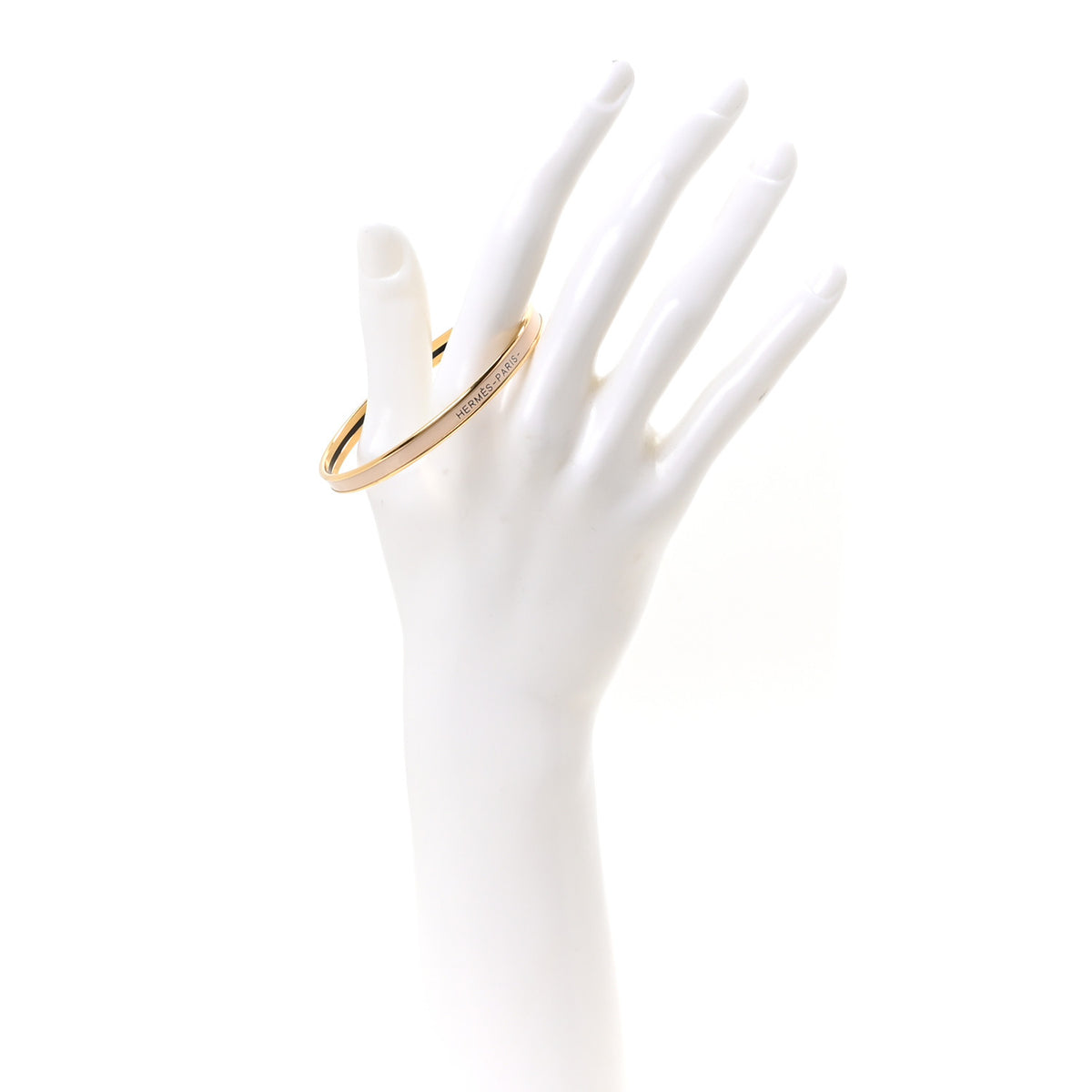 Enamel Printed Extra Narrow Uni Bracelet 70 Creme