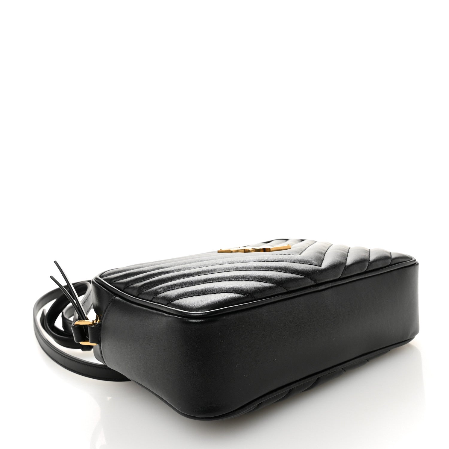Saint Laurent Calfskin Matelasse Monogram Lou Camera Bag Black 4 of 10
