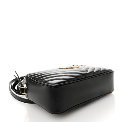 Saint Laurent Calfskin Matelasse Monogram Lou Camera Bag Black 4 of 10