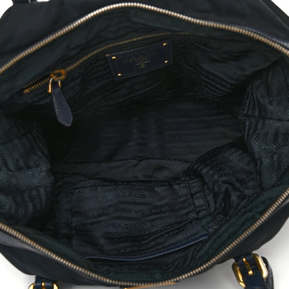 Prada Saffiano Tessuto Nylon Shopping Tote Black 4 of 11
