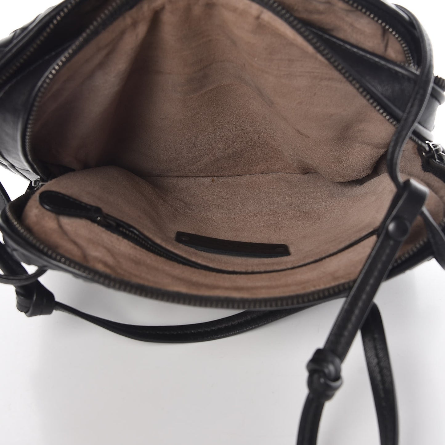 Nappa Intrecciato Pillow Crossbody Messenger Black