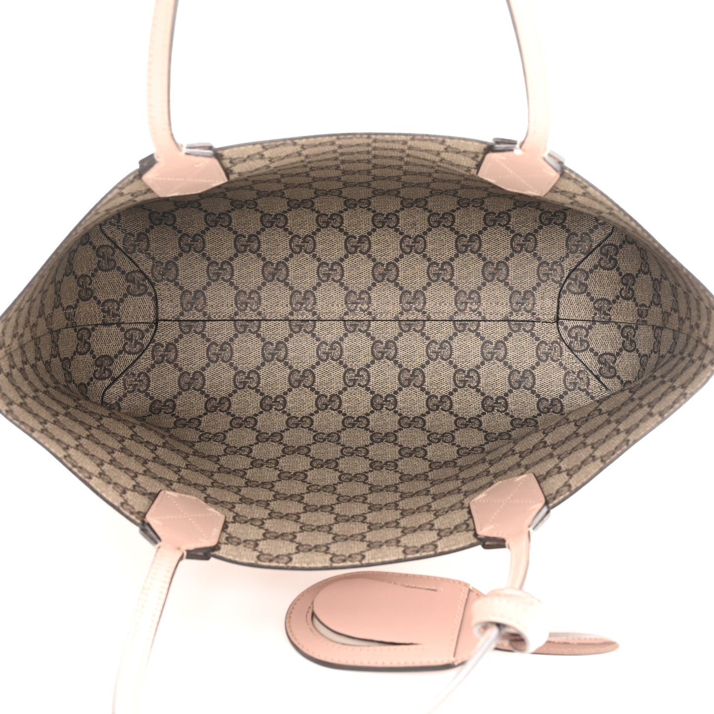 Textured Calfskin Monogram Small Reversible GG Tote Dark Cipria