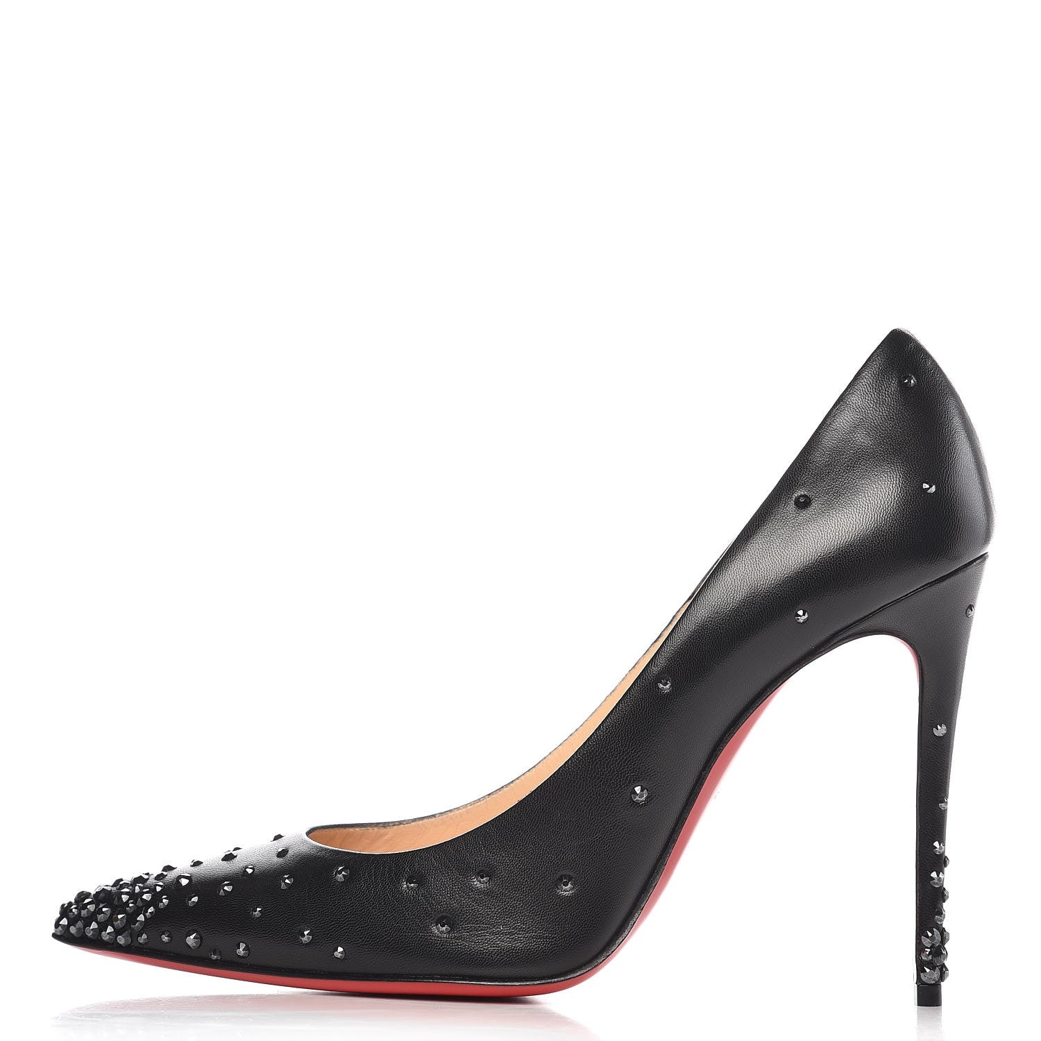 Christian Louboutin Kid Degrastrasss 100 Pumps 38 Hematite Black 1 of 8