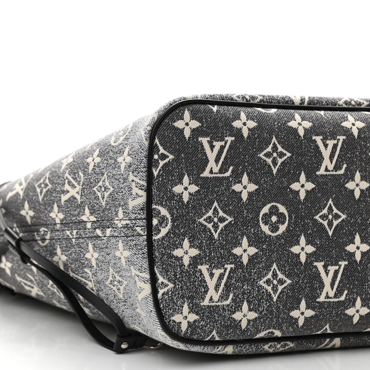Louis Vuitton Denim Monogram Jacquard Neverfull MM Grey 7 of 8