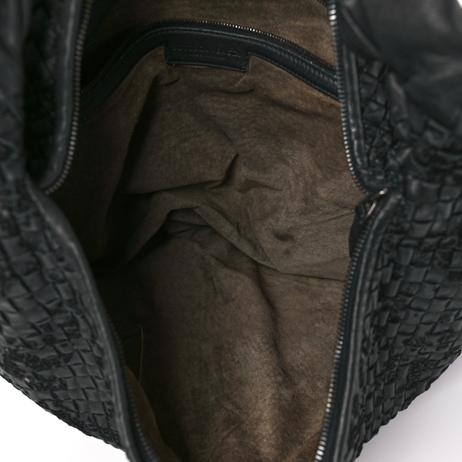 Bottega Veneta Nappa Velours Intrecciato Fuzzy Medium Veneta Hobo Black 5 of 9