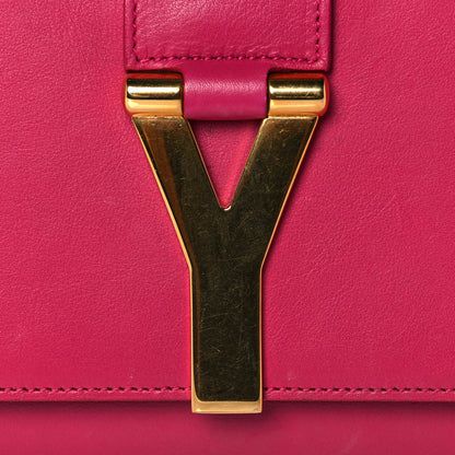 Saint Laurent Calfskin Classic Y Ligne Clutch Fuchsia 18 of 20