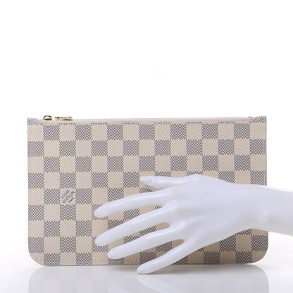 Louis Vuitton Damier Azur Neverfull MM GM Pochette 2 of 11