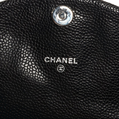 Chanel Caviar Half Moon Wallet On Chain WOC Black 7 of 9
