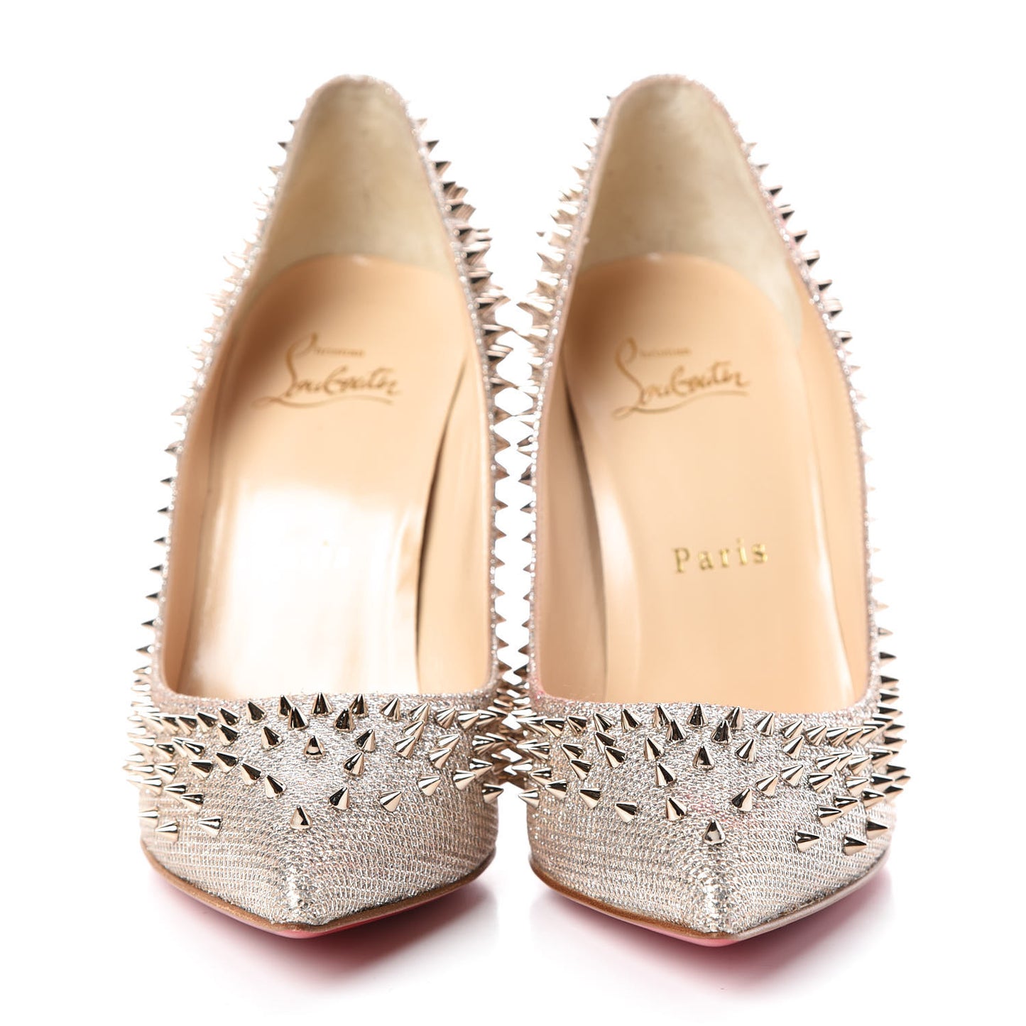 Glitter Studded Escarpic 100 Pumps 36.5 Colombe Metal