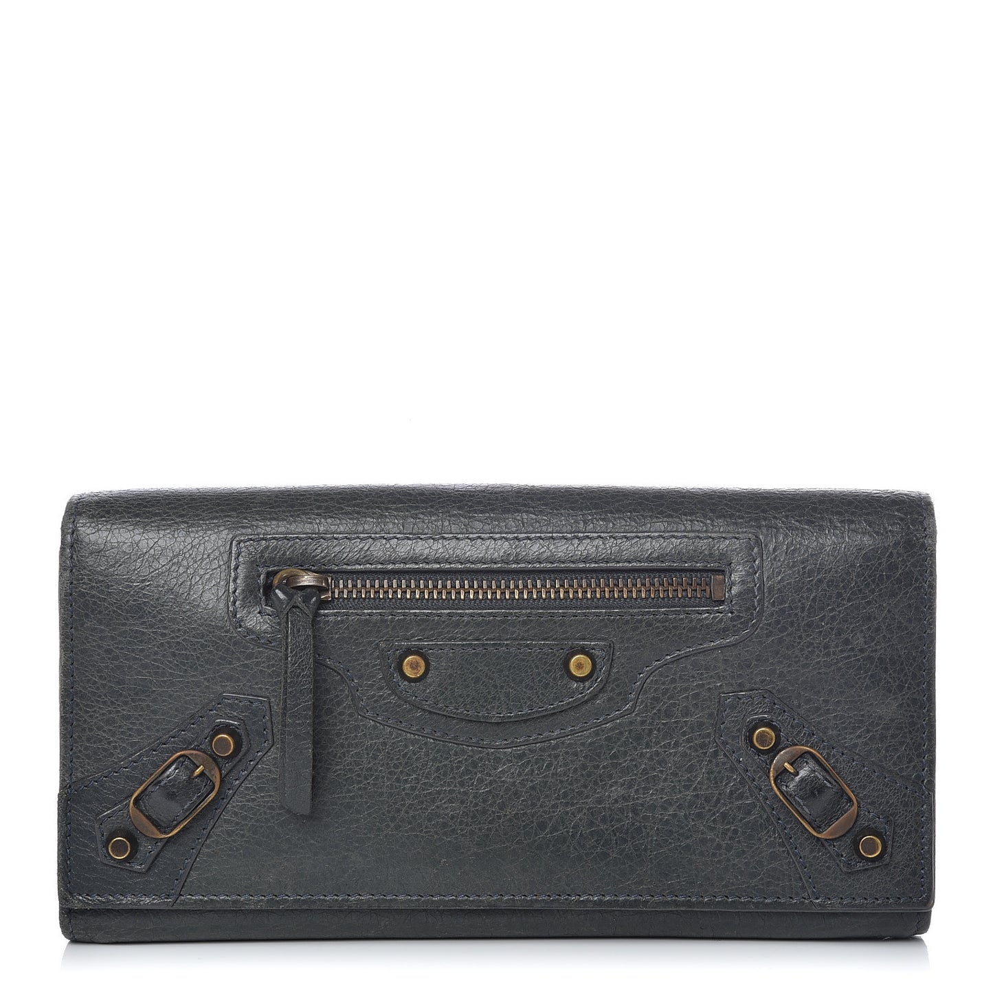 Agneau Classic Hardware Money Wallet Anthracite