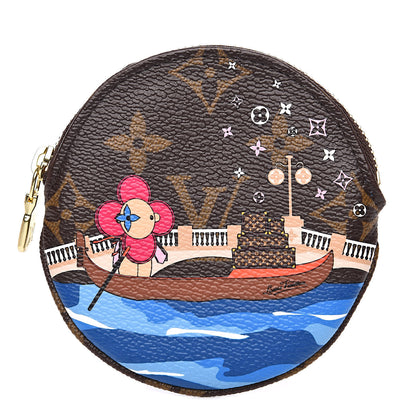 Louis Vuitton Monogram 2019 Christmas Animation Round Coin Purse Blue 1 of 7