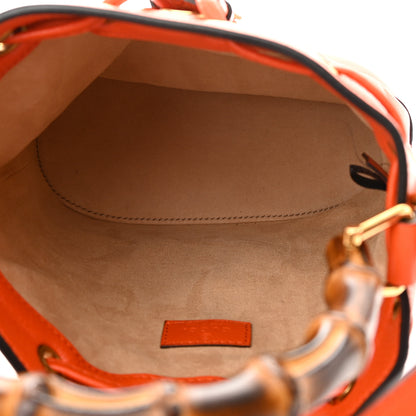 Gucci Softy Wonka Textured Dollar Calfskin Mini Diana Bucket Bag Deep Orange Spicy Cyclamin 5 of 11