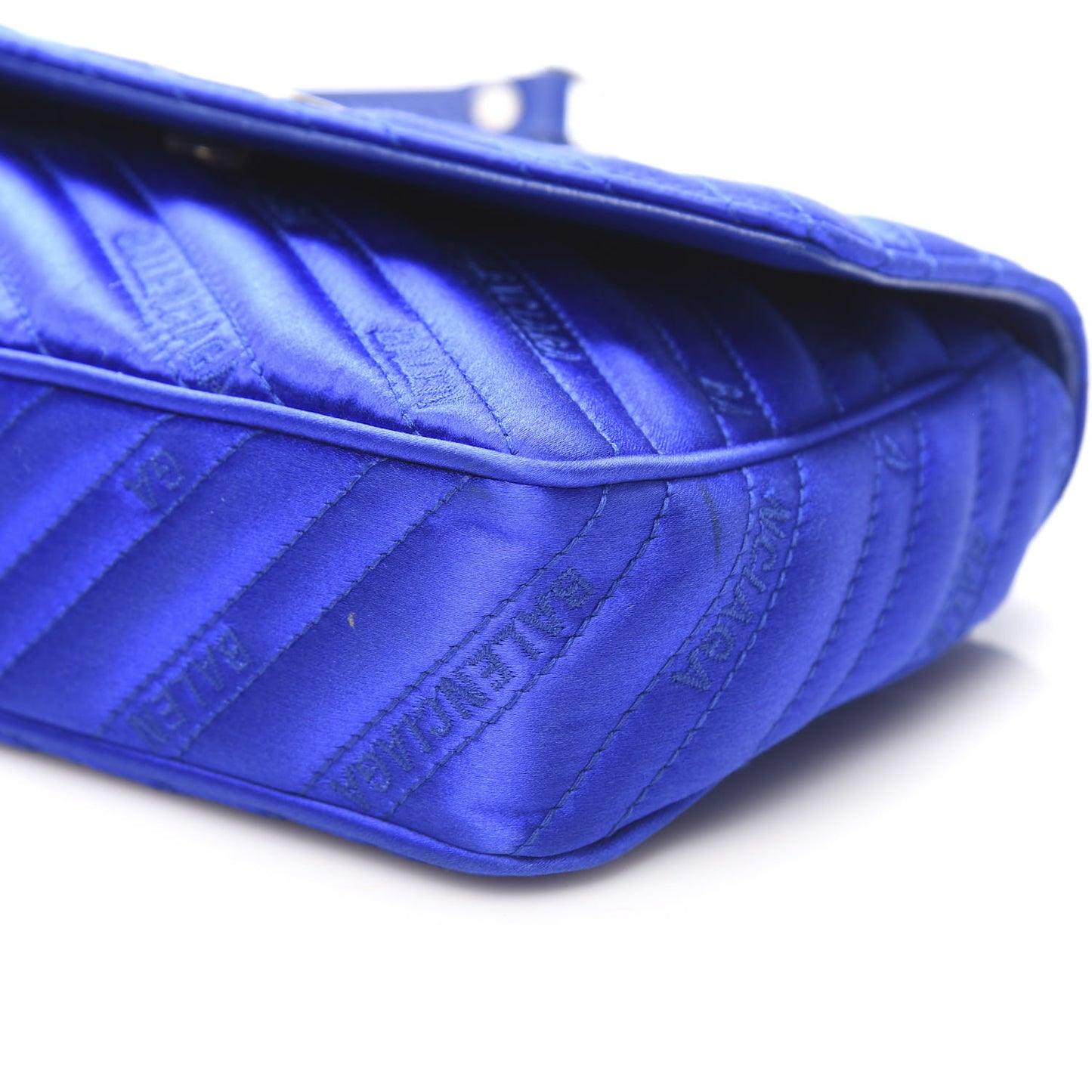 Satin Jacquard Logo Matelasse BB Chain Wallet Electric Bleu