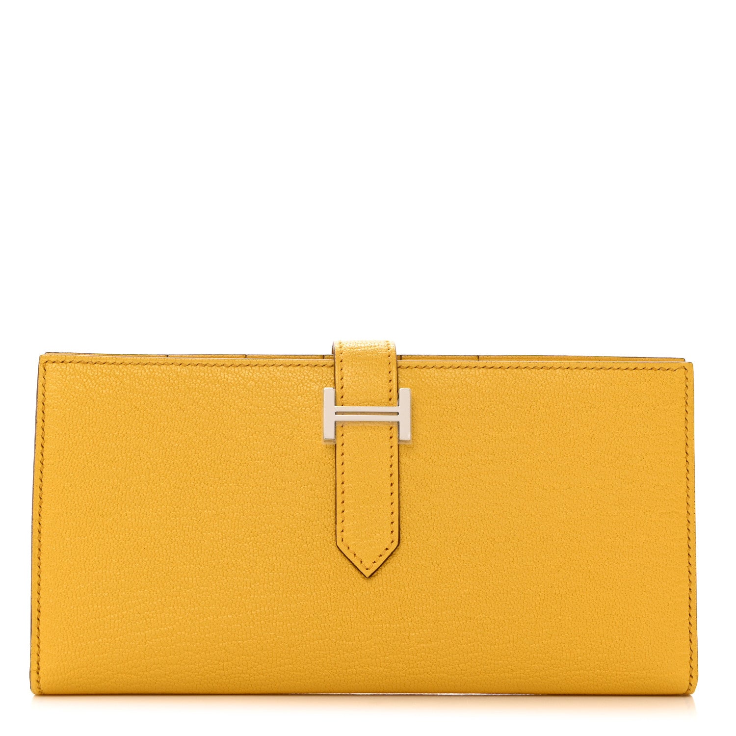 Hermes Chevre Mysore Bearn Gusset Wallet Sun 1 of 8