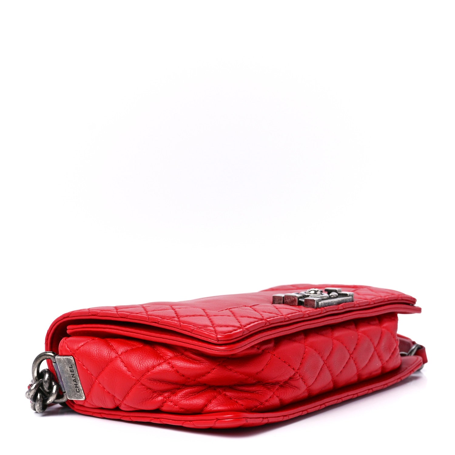 Chanel Calfskin Medium Boy Reverso Flap Red 4 of 13