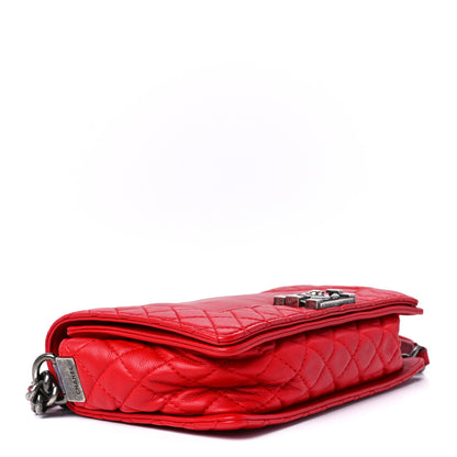 Chanel Calfskin Medium Boy Reverso Flap Red 4 of 13
